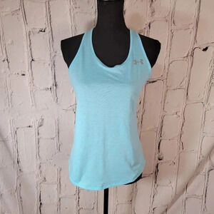 UNDER Armour Blue Racerback Active Sleeveless Top‎ Gym Workout Athleisure S/m